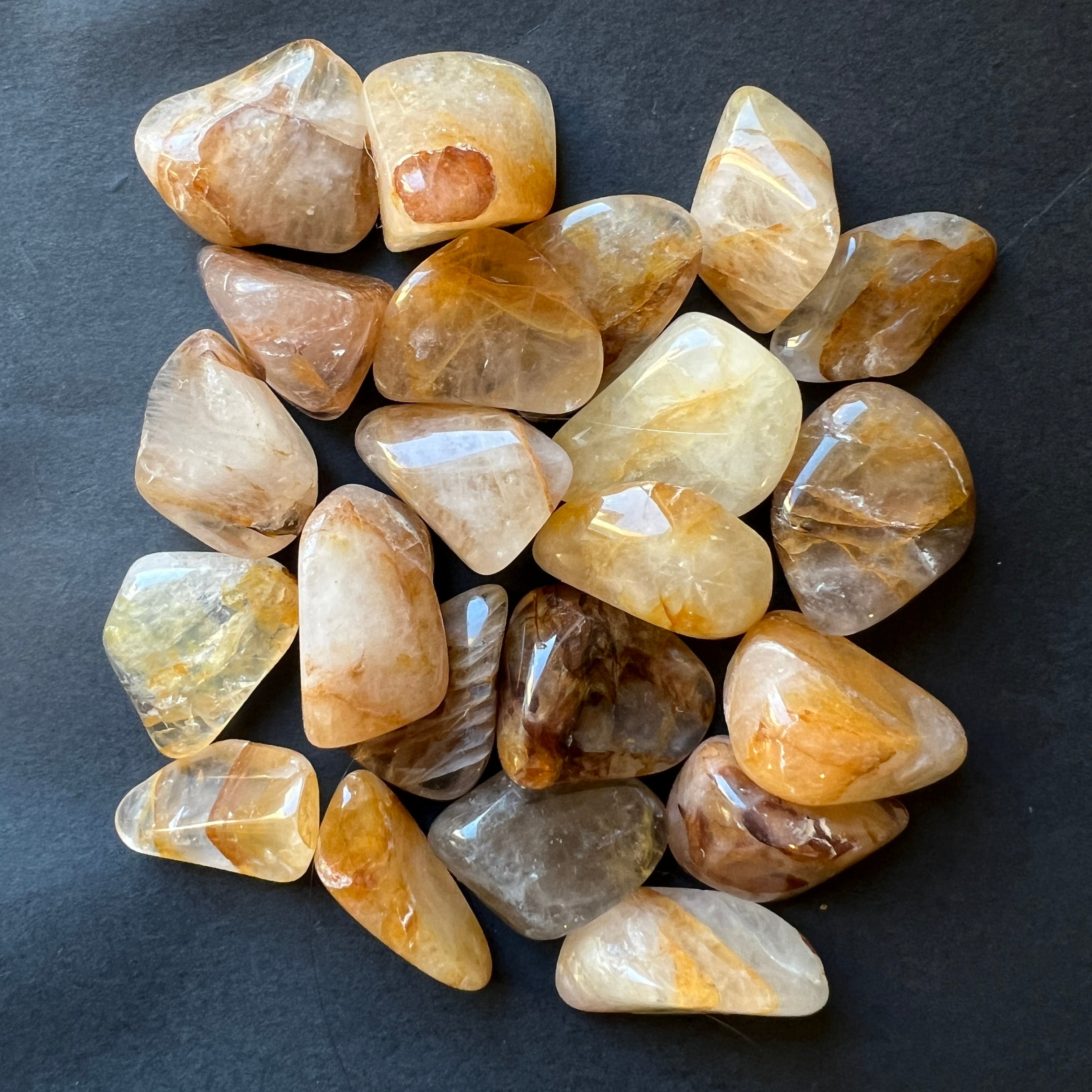 Cuart lamaie (golden healer) piatra rulata