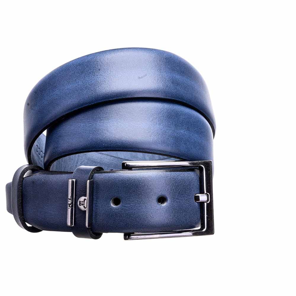 Curea barbati din piele naturala bleumarin Luxury - 115-cm