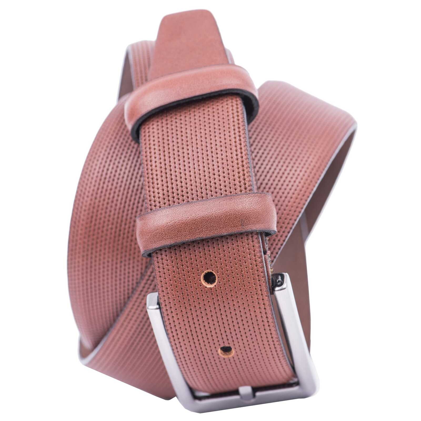 Curea barbati din piele naturala maro Dot Dot - 120-cm