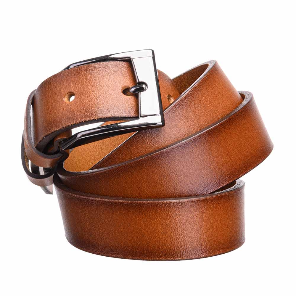Curea barbati din piele naturala maro Sepia - 130-cm