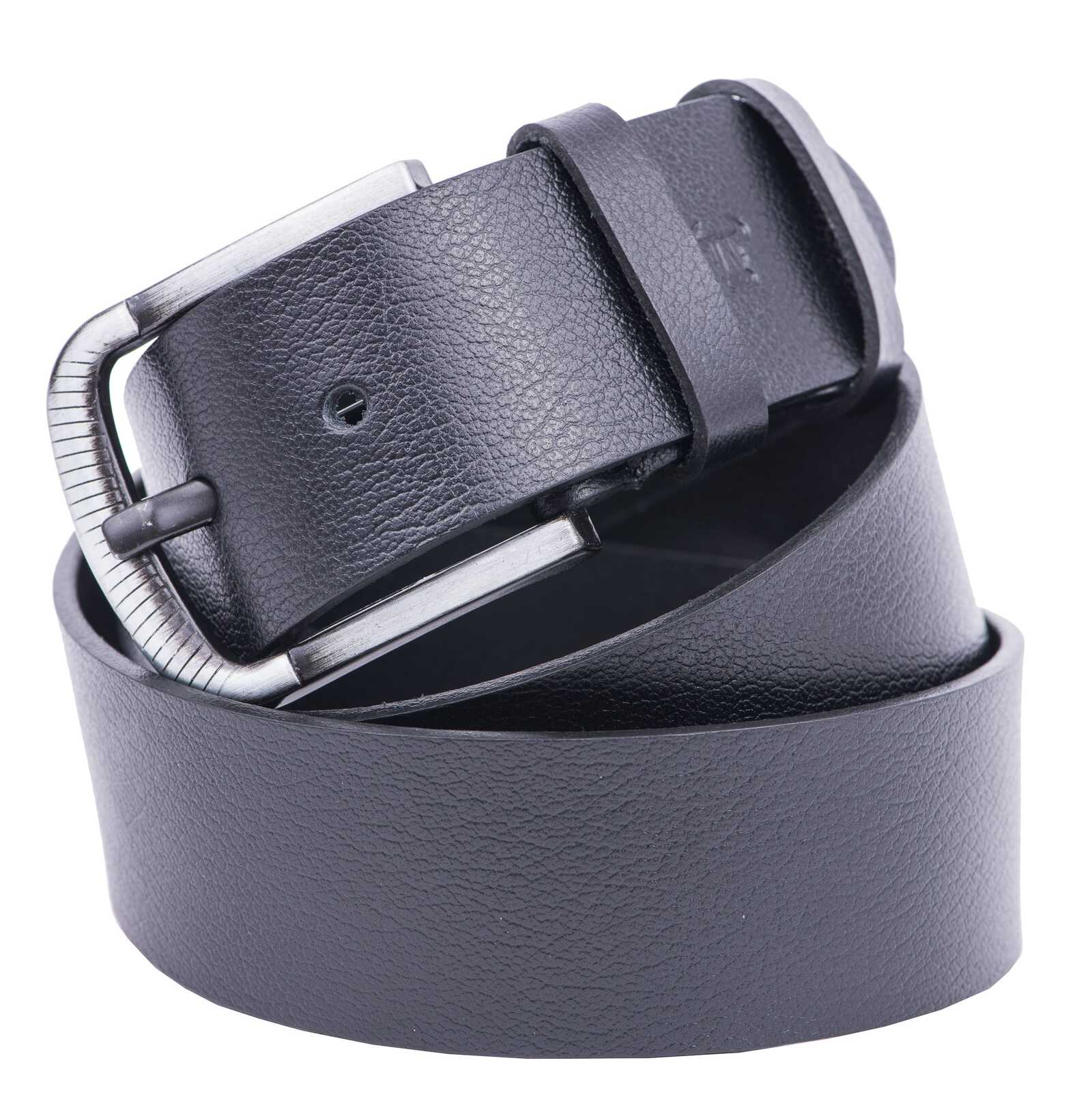 Curea barbati din piele naturala neagra Modern Night - 110 cm