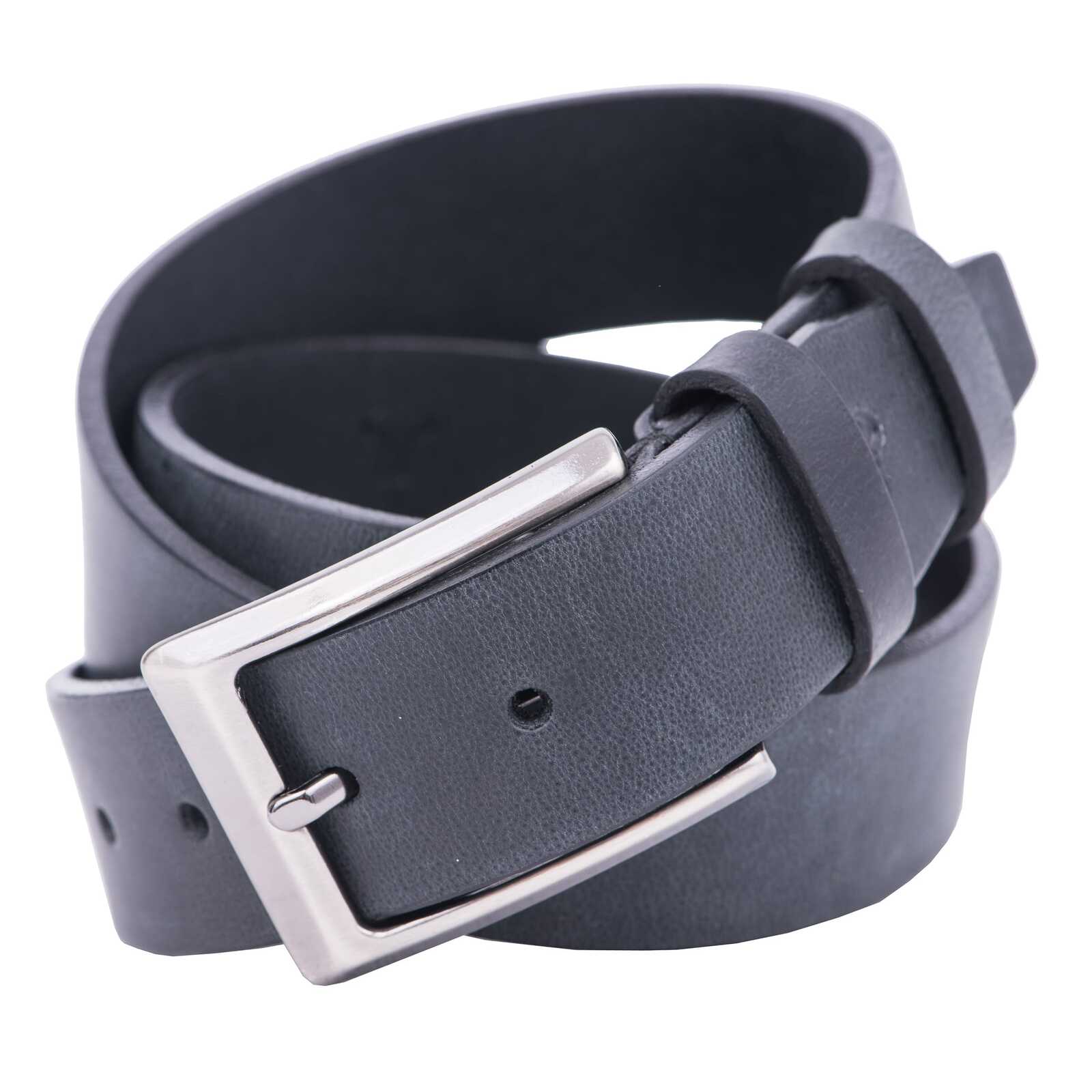 Curea barbati din piele naturala neagra New Basic - 125-cm