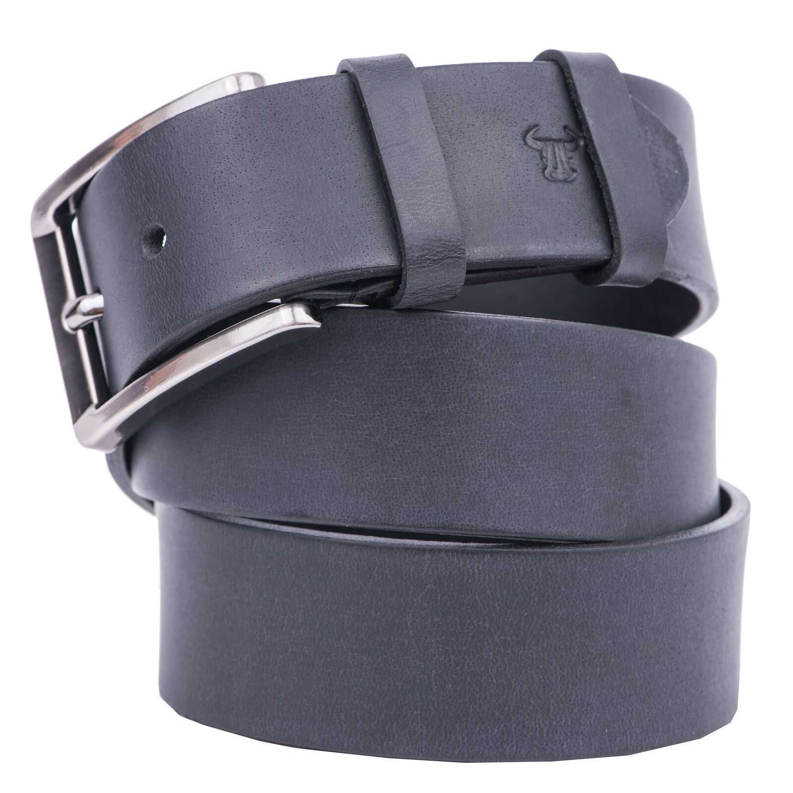 Curea barbati din piele naturala neagra Rubber XXL - 150 cm
