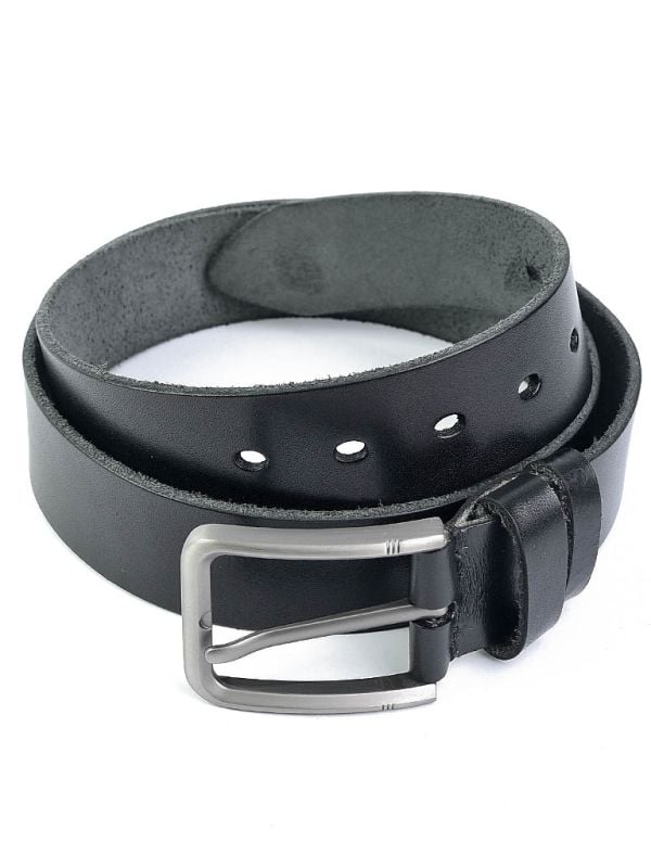 Curea pentru barbati 5820, piele naturala, 120 cm, Neagra