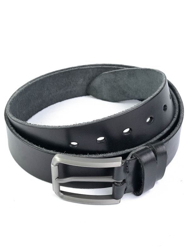 Curea pentru barbati 5821, piele naturala, 120 cm, Neagra