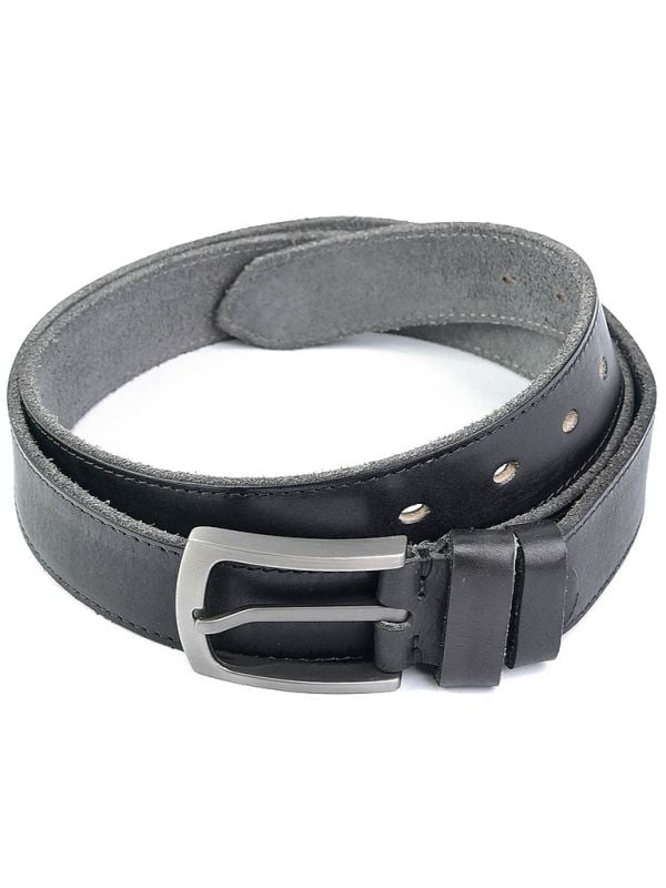 Curea pentru barbati 7101, piele naturala, 130 cm, Neagra