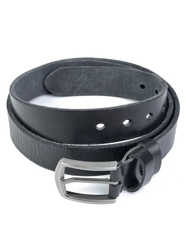Curea pentru barbati 9103-1, piele naturala, 130 cm, Neagra