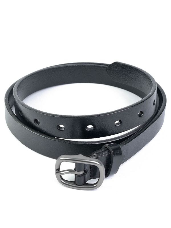 Curea pentru dama 2126, piele naturala, 110 cm, Negru