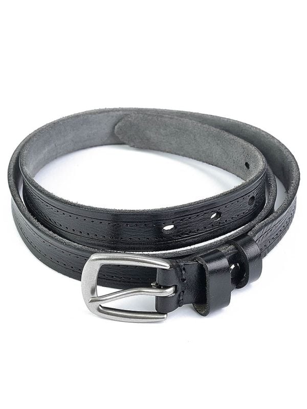 Curea pentru dama 6282, piele naturala, 110 cm, Neagra