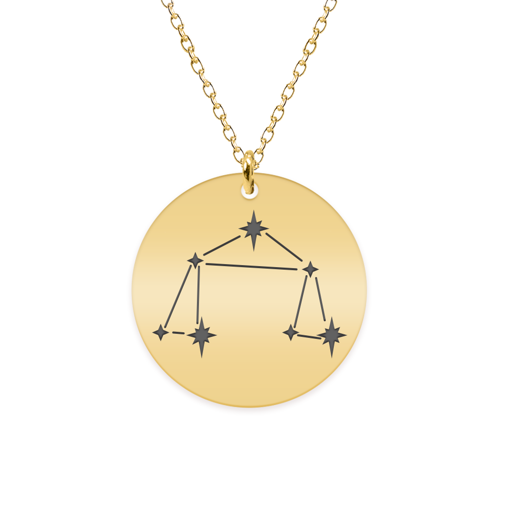 Destiny - Colier argint 925 placat cu aur galben 24K personalizat cu constelatii
