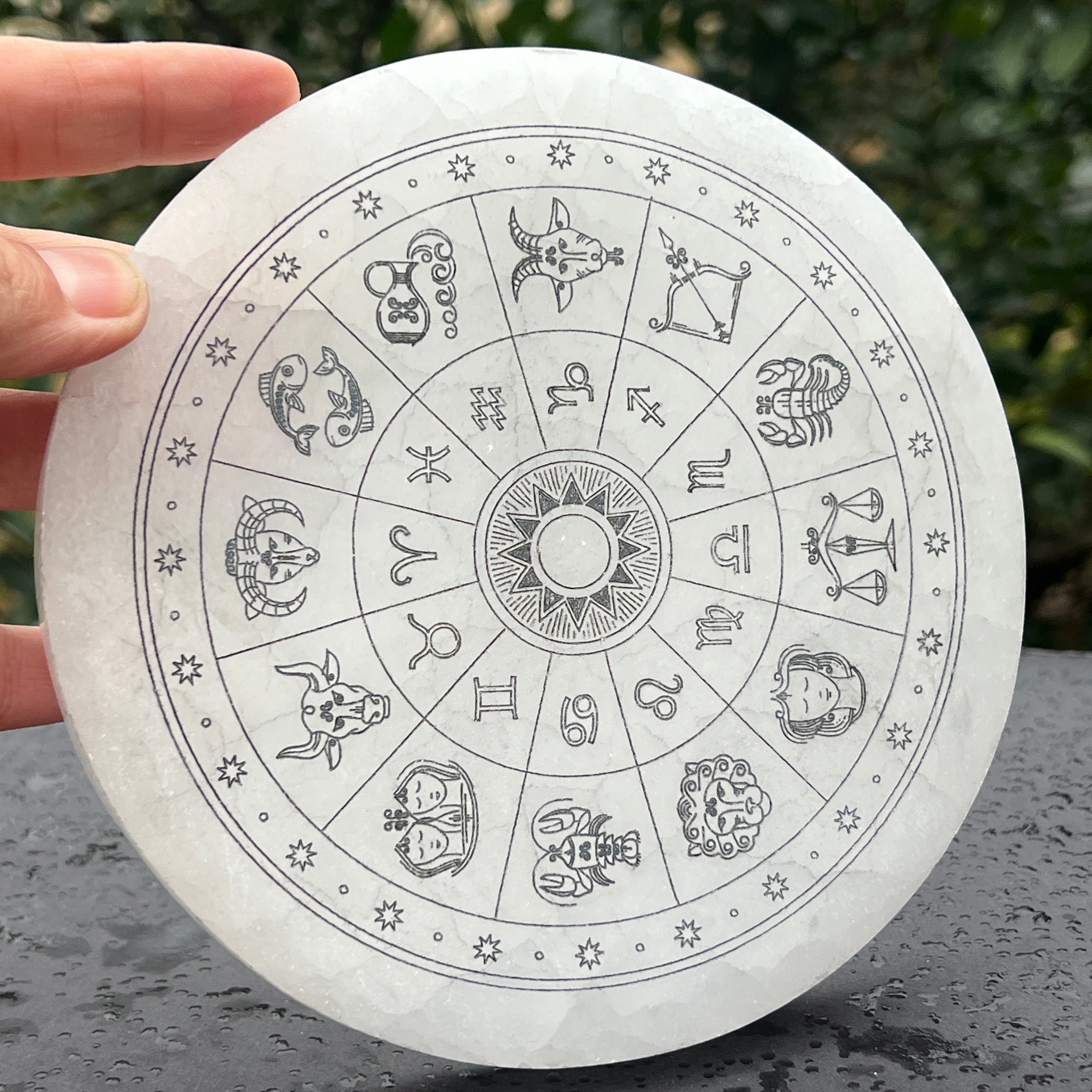 Disc selenit zodiac
