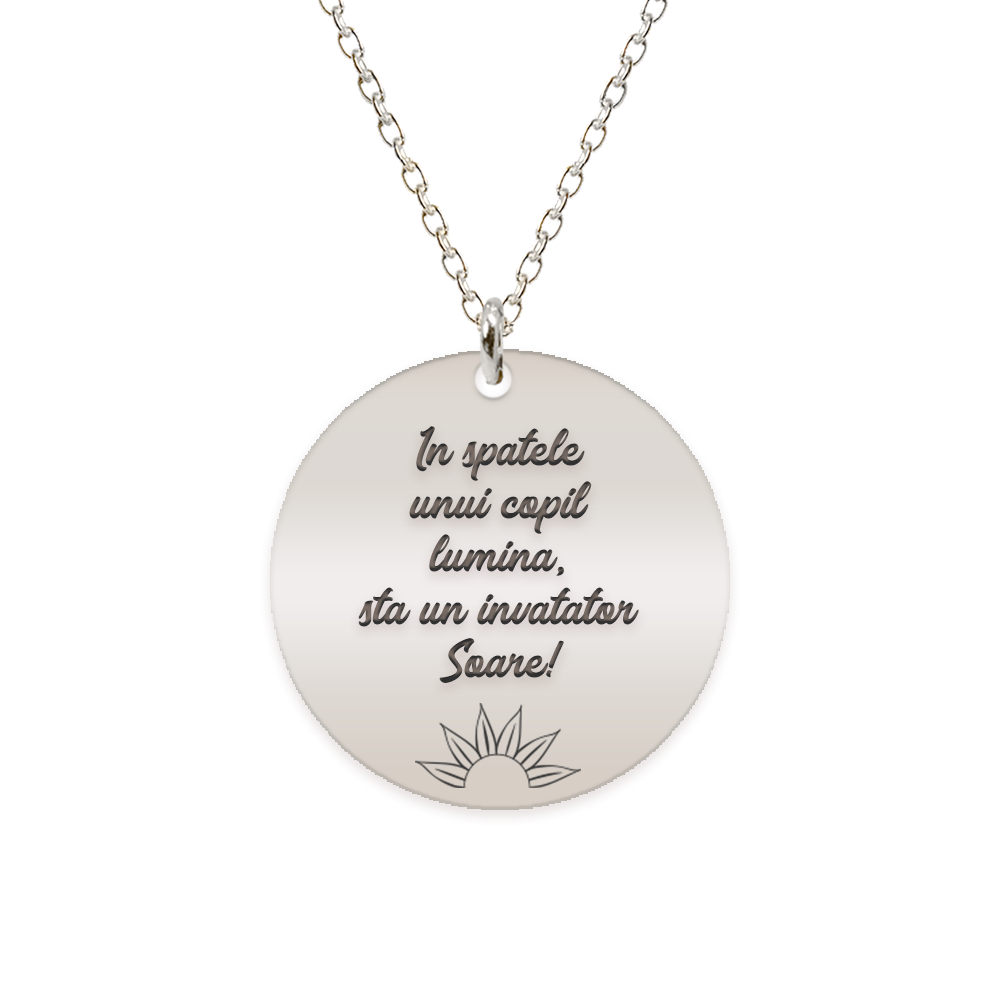 Discipulus - Colier personalizat invatatoare din argint 925
