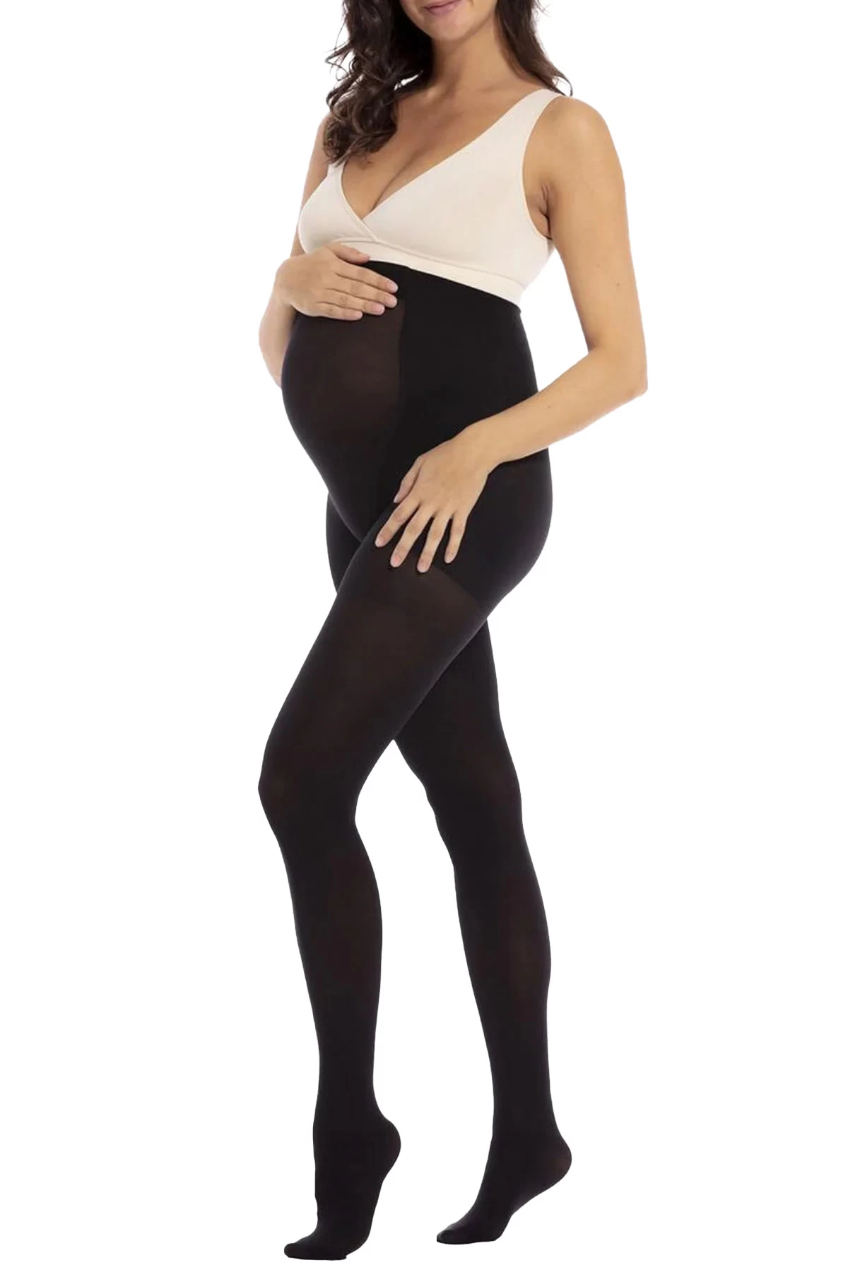 Dres gravida Materity negru din lycra 20 DEN - poza 1