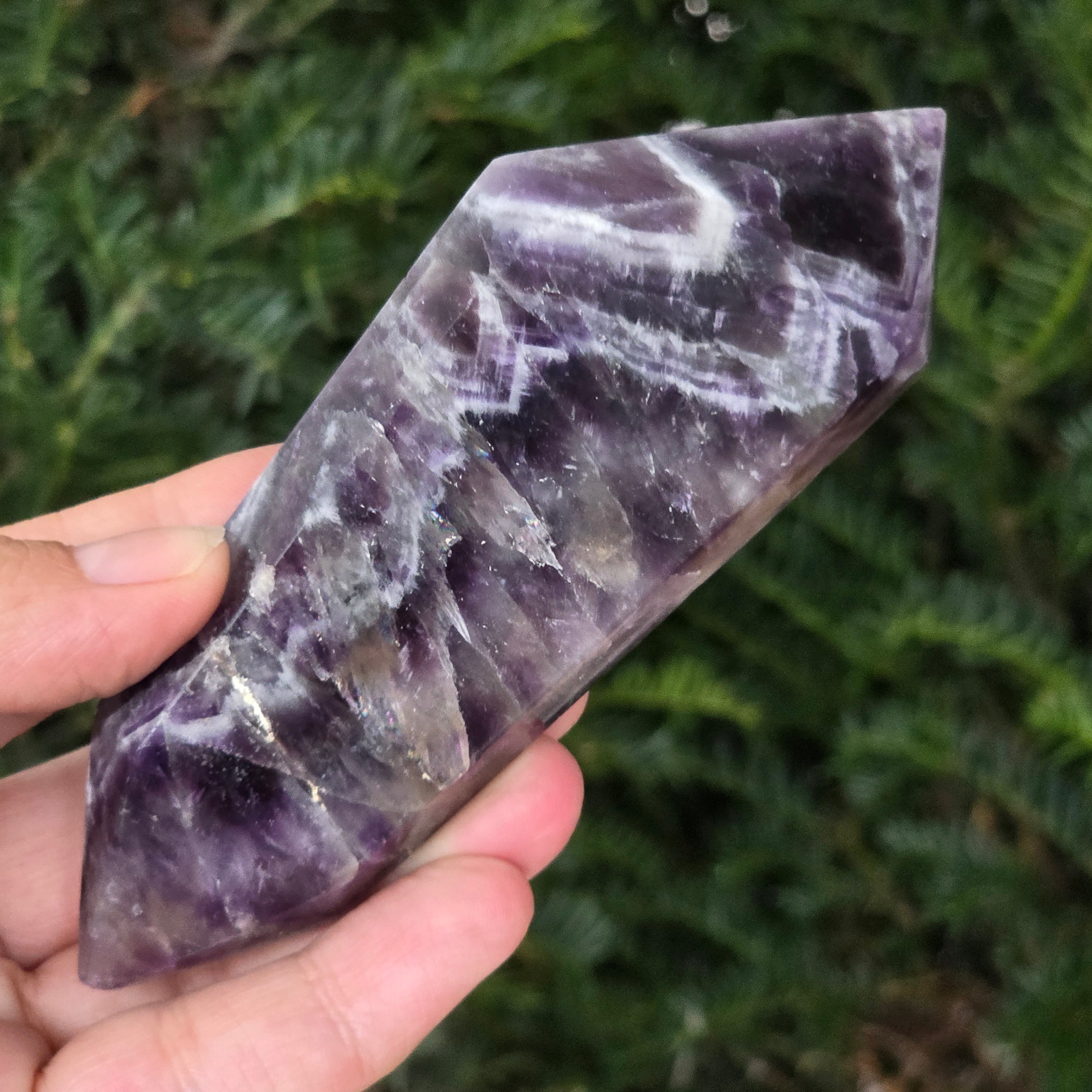 Dublu varf ametist chevron model L5