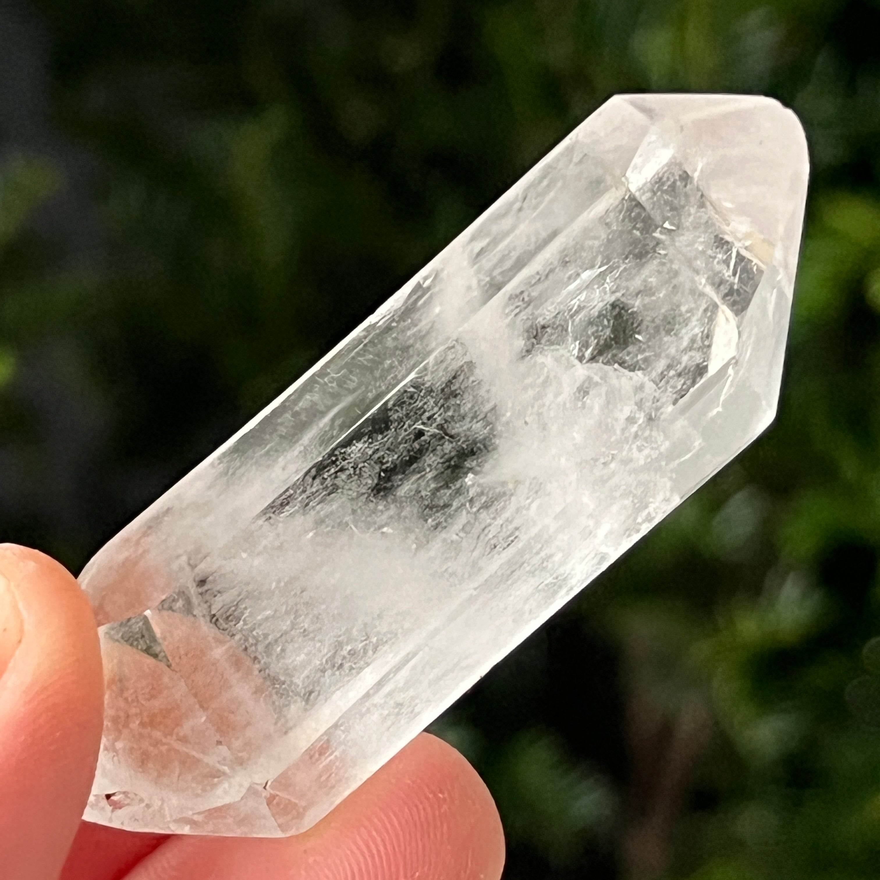 Dublu varf cristal de stanca/cuart incolor model mini10