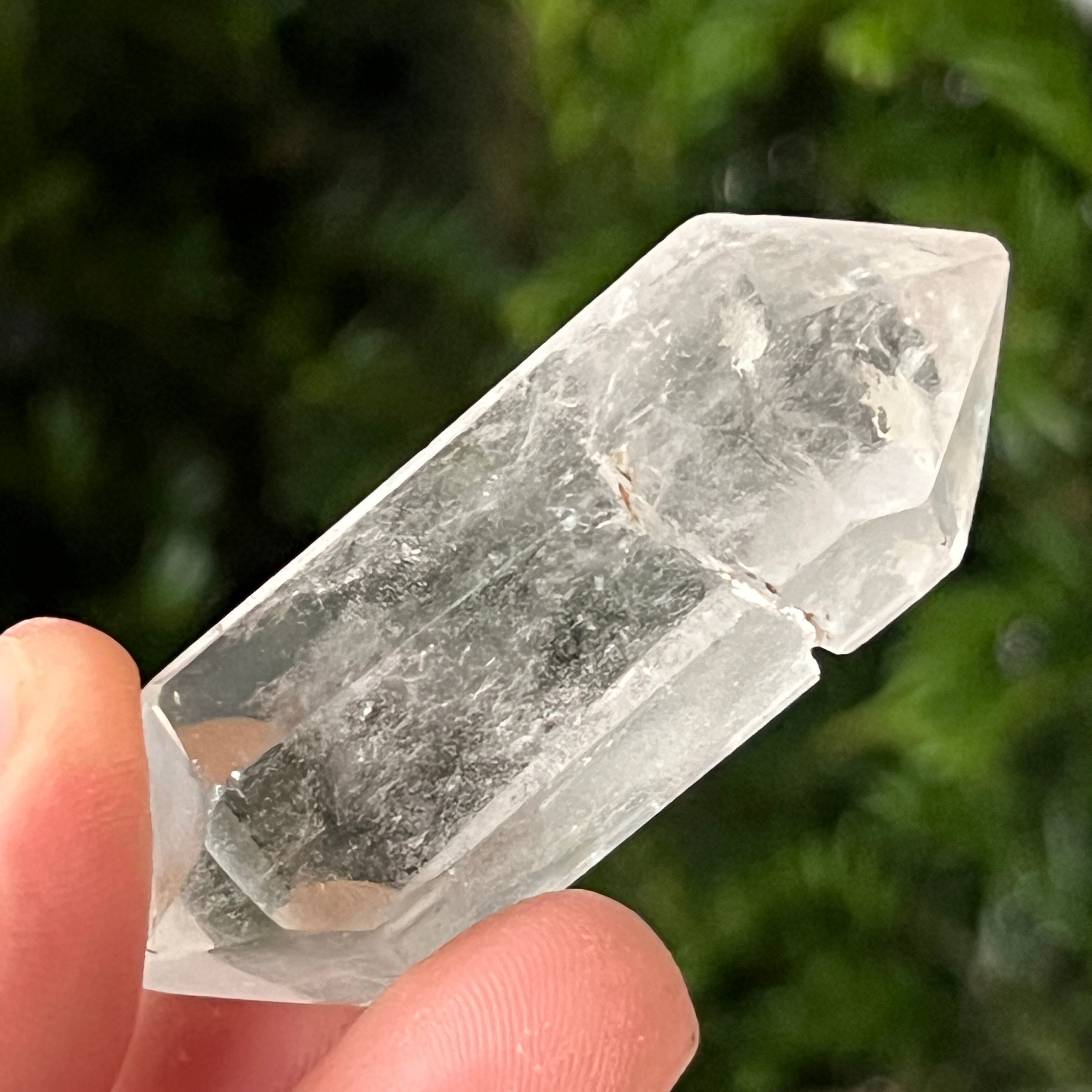 Dublu varf cristal de stanca/cuart incolor model mini20