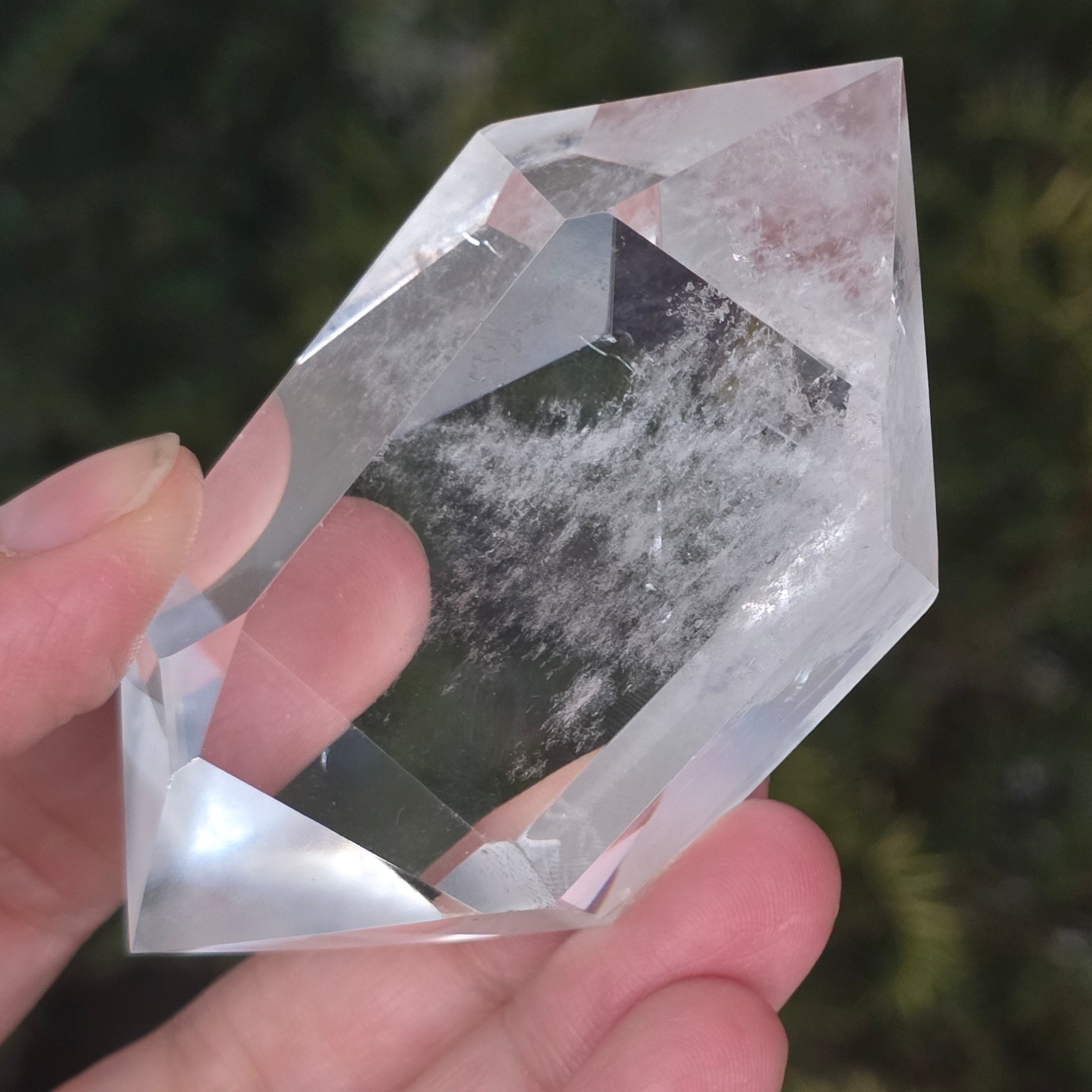 Dublu varf cuart incolor cristal de stanca | Model ICY10