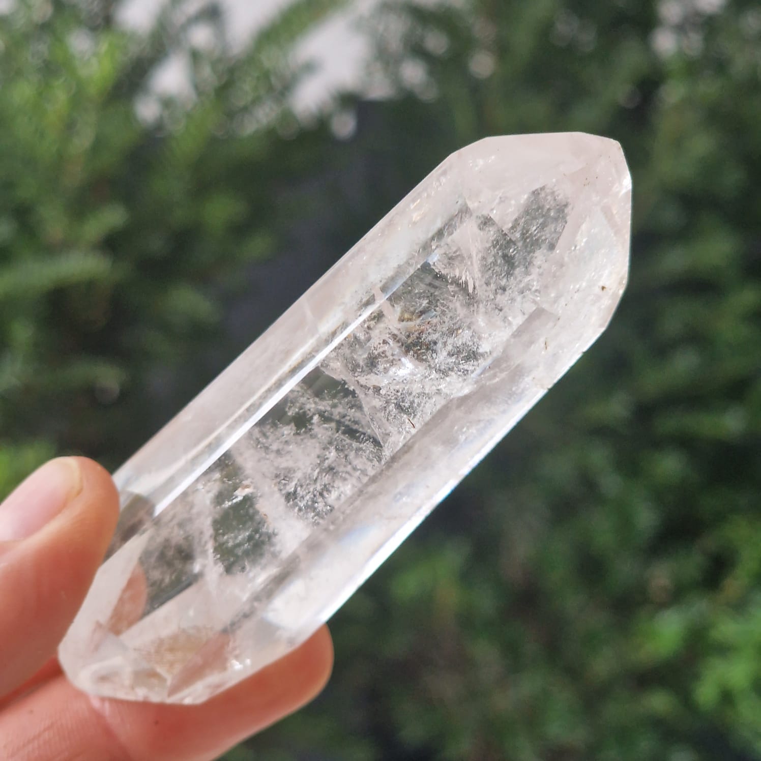 Dublu varf cuart incolor cristal de stanca model ICY3