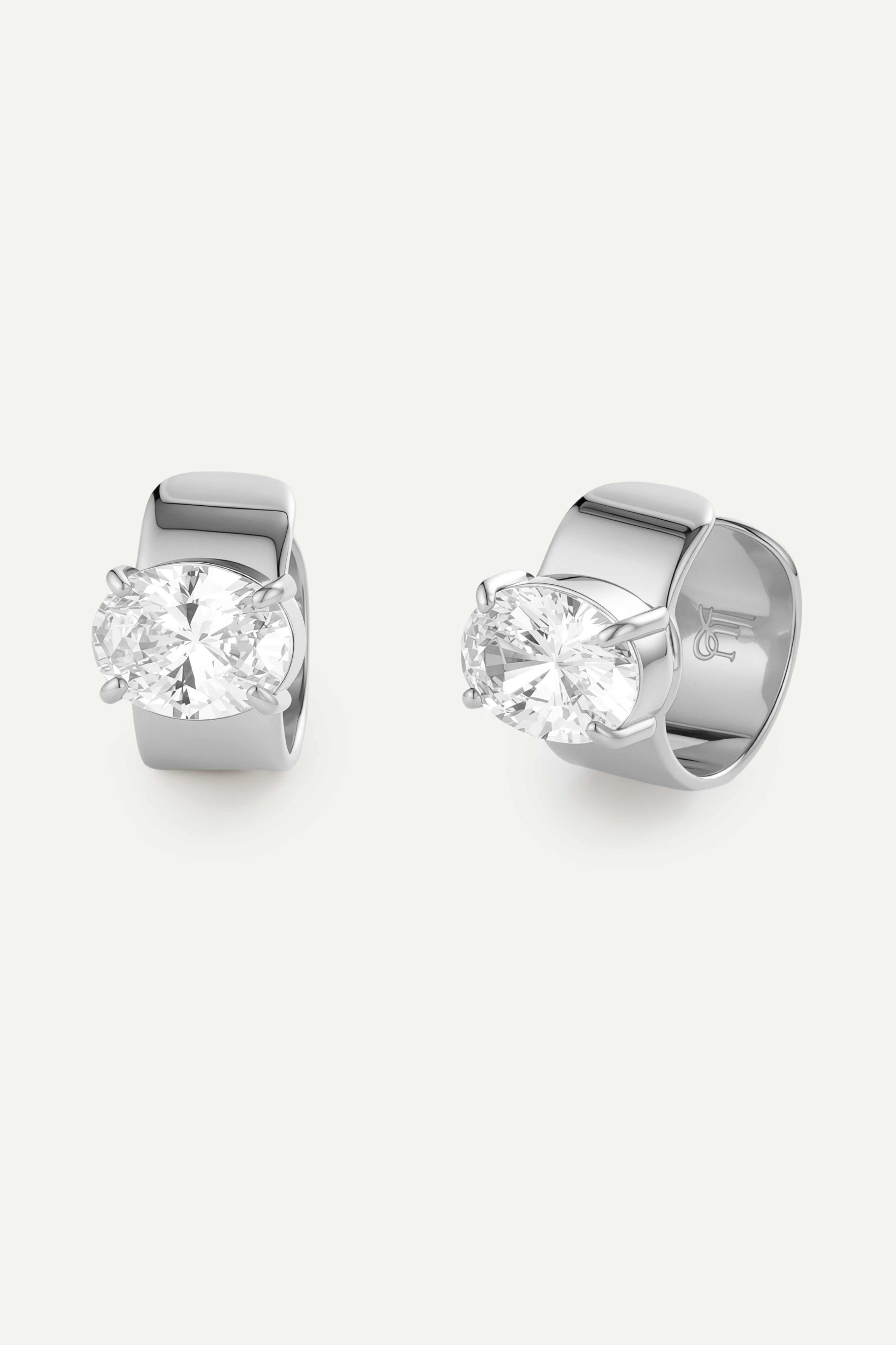 Earcuff Oval - Silver