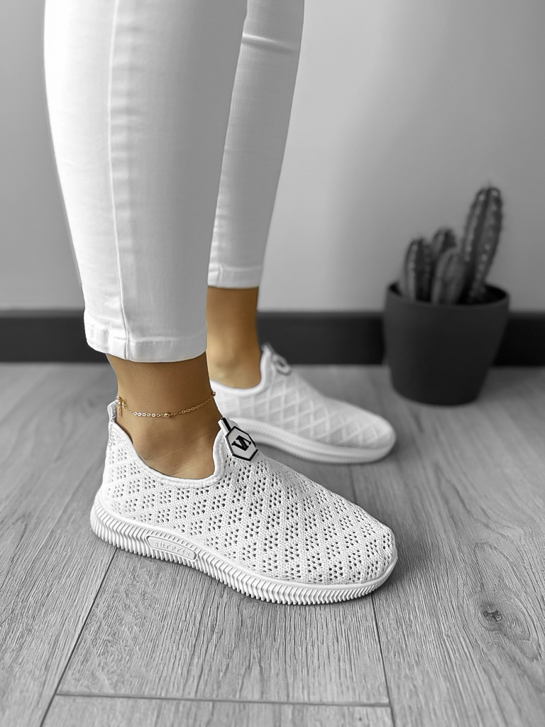 Espadrile dama casual albe CL06 T5-4