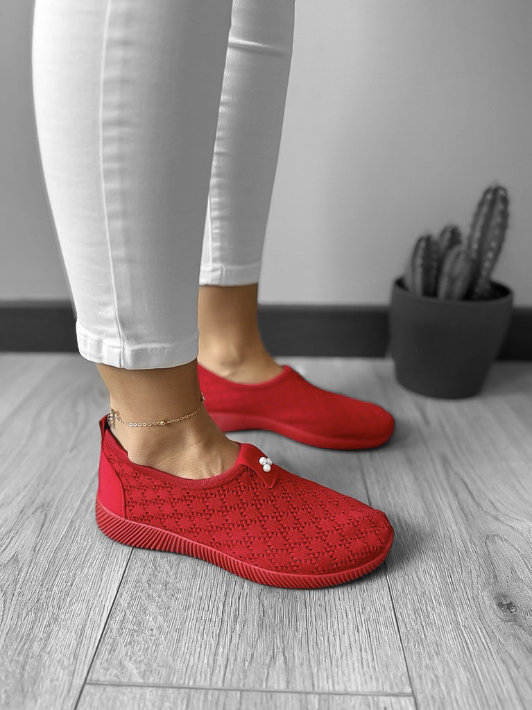 Espadrile dama casual rosii CL08 T54-2