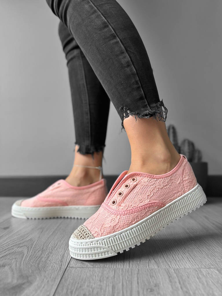 Espadrile dama casual roz Y601 T5-2