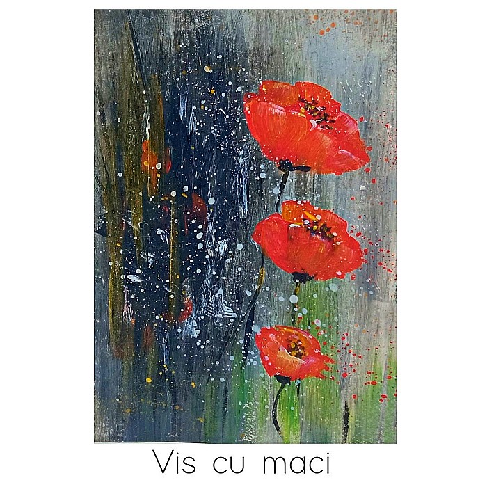 Felicitare Pictata Manuala Vis cu Maci