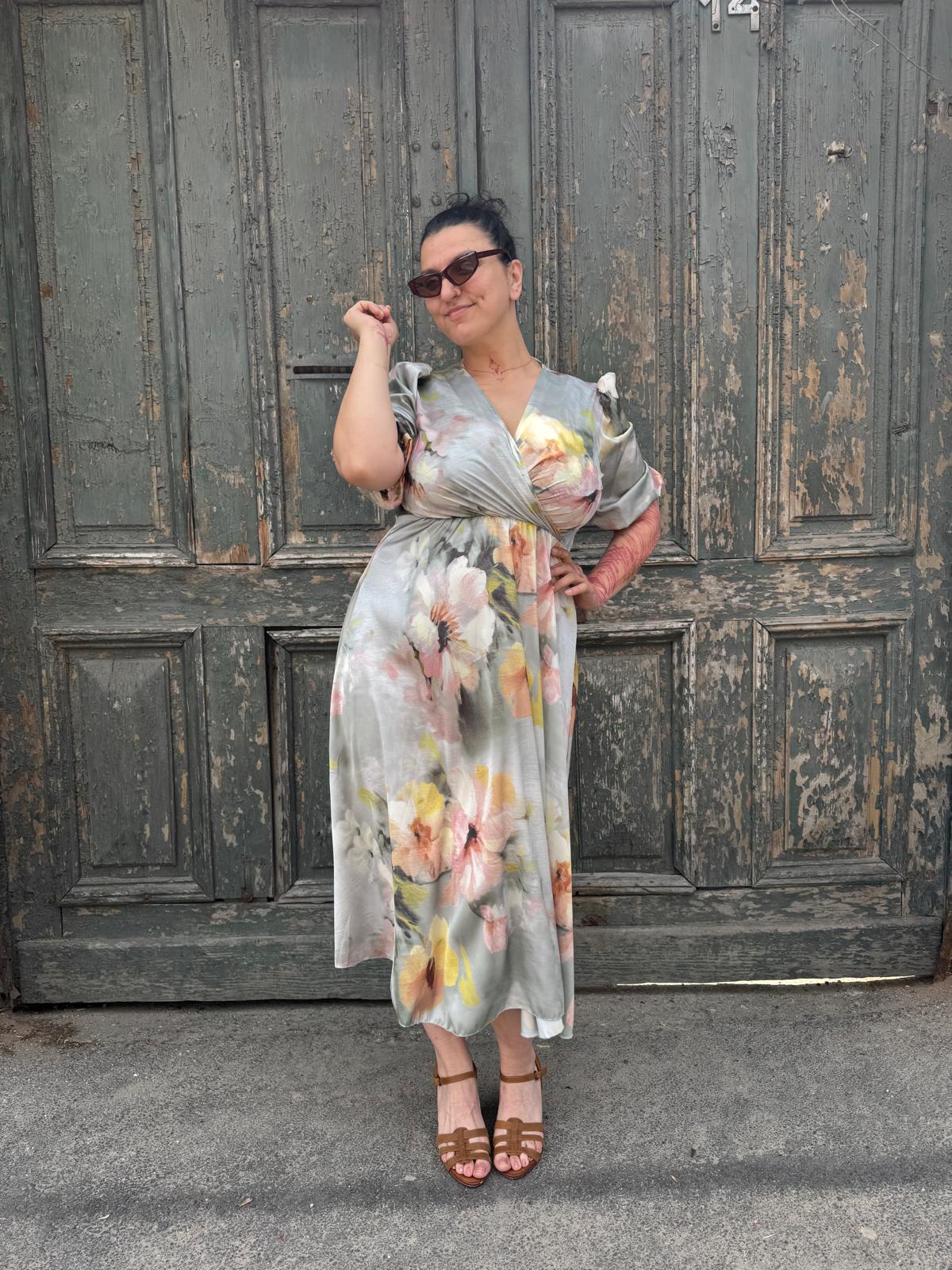Fervente Rochie cu print Georgiana - 46 EU
