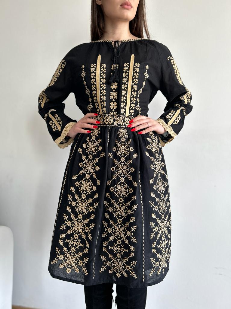 Fustă tradițională femei TM293 - motive geometrice - 3XL