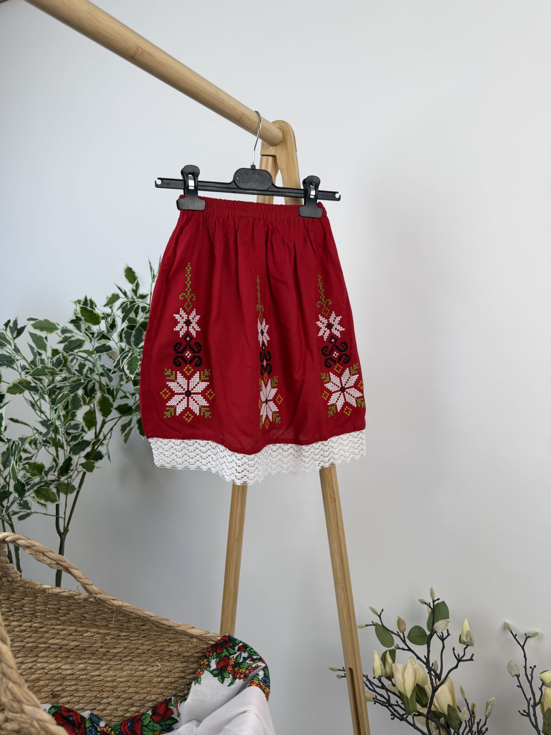 Fustă tradițională TM2511 *broderie roșie* - 8