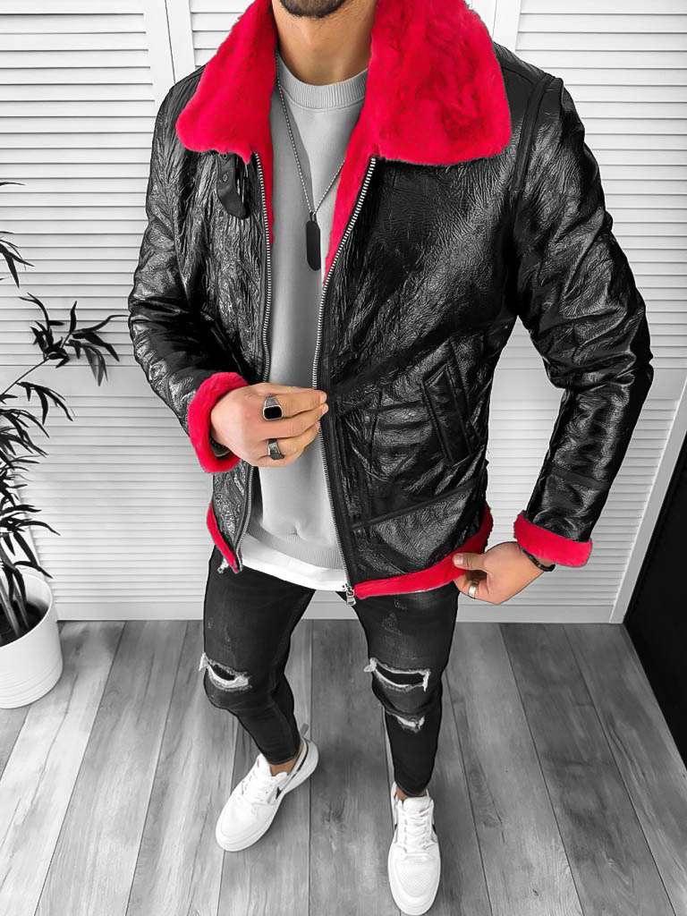 Geaca barbati de iarna imblanita neagra 3070 59-1