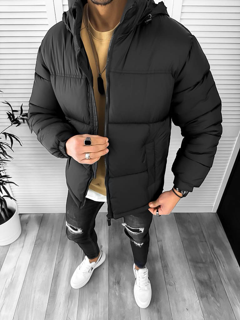 Geaca barbati de iarna neagra 2317 125-5