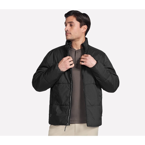 Geaca barbati Skechers GO SHIELD Cozy Fit Traverse Down Jacket JA389-BLK - poza 4