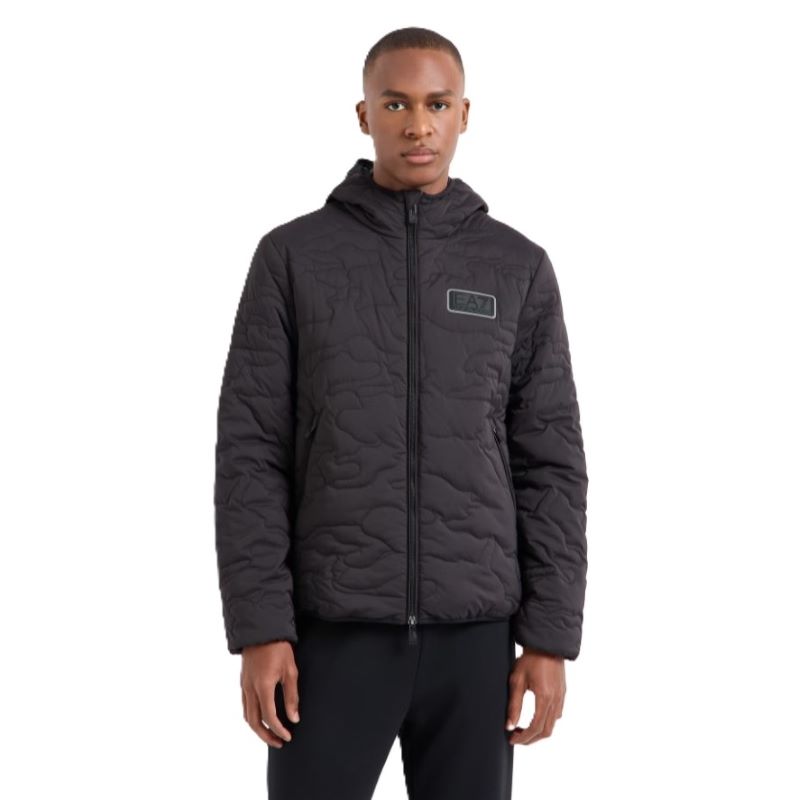 Geaca EA7 M DOWN MEDIUM HOODED JACKET CAMOU - poza 2