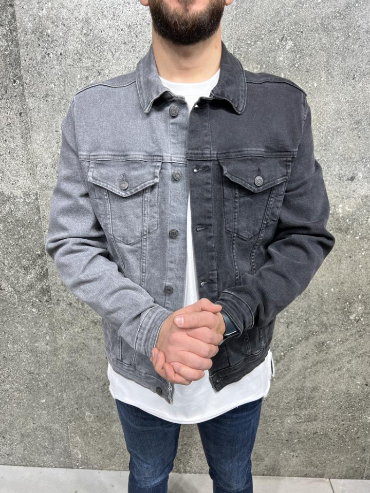 GEACA JEANS BICOLOR GREY-BLACK GCAS90(ES8083) (MĂRIME: L)