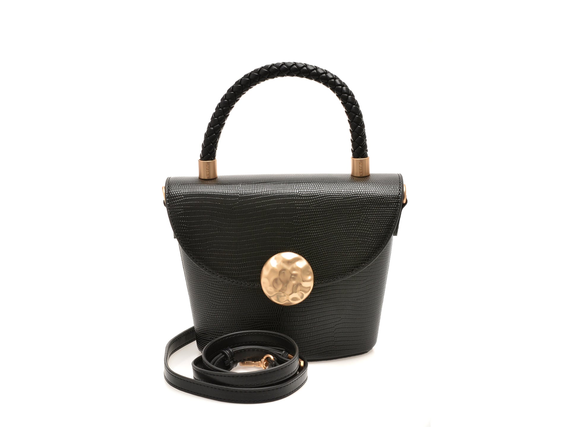 Geanta ALDO neagra, ODSOLETTA 006, din piele ecologica