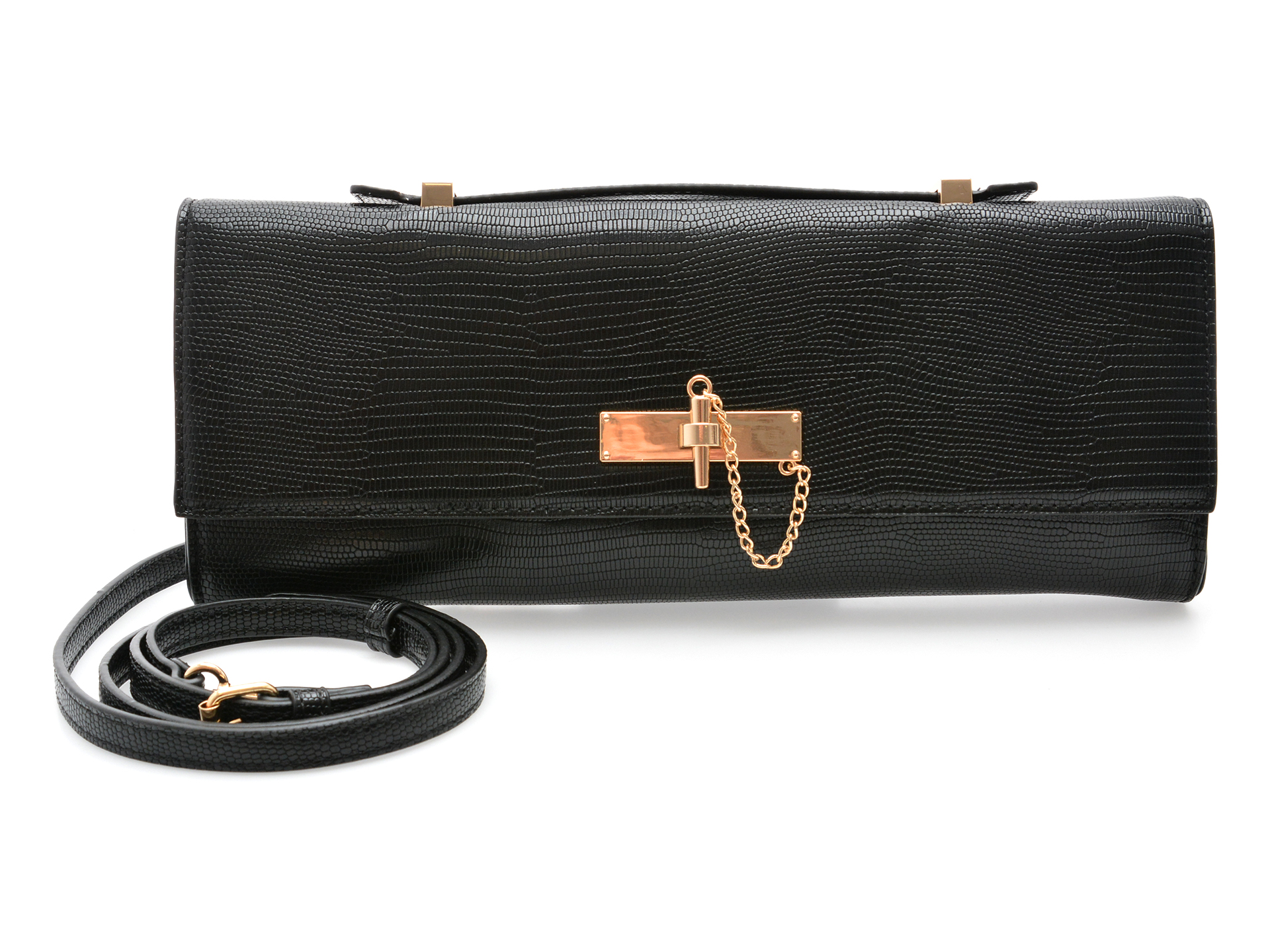 Geanta ALDO neagra, ROUX 001, din piele ecologica