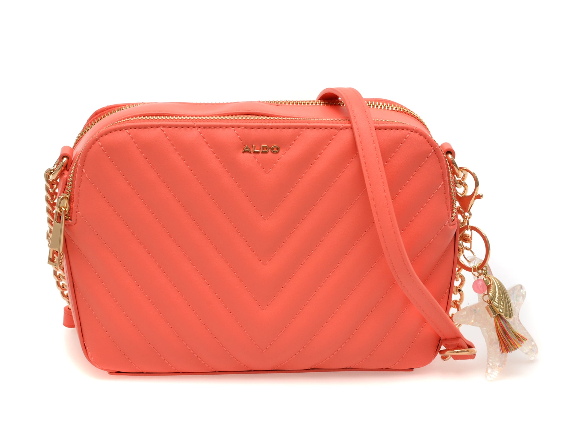Geanta ALDO portocalie, GURG 669, din piele ecologica