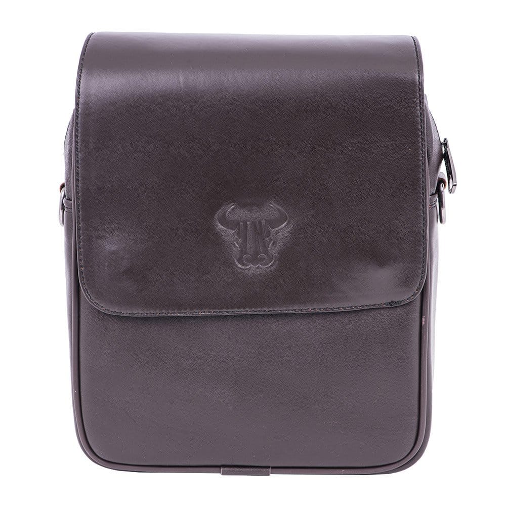 Geanta barbati din piele naturala maro Cover lip L