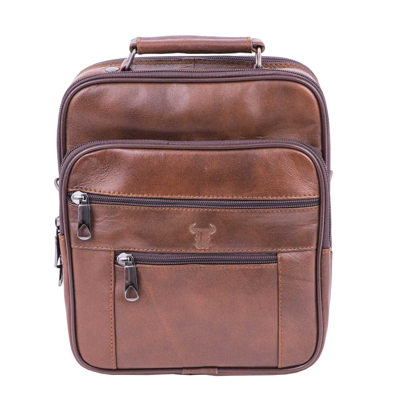 Geanta barbati din piele naturala maro Leather Express