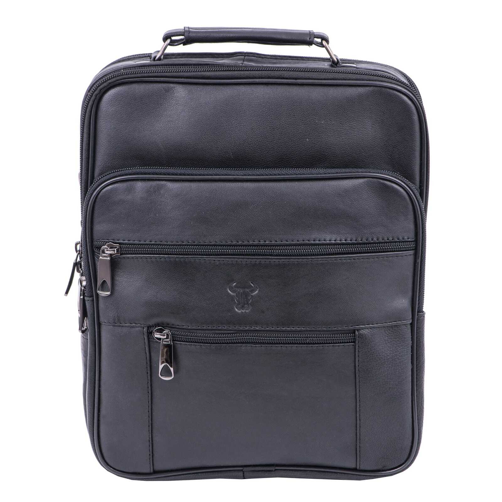 Geanta barbati din piele naturala neagra Big Express