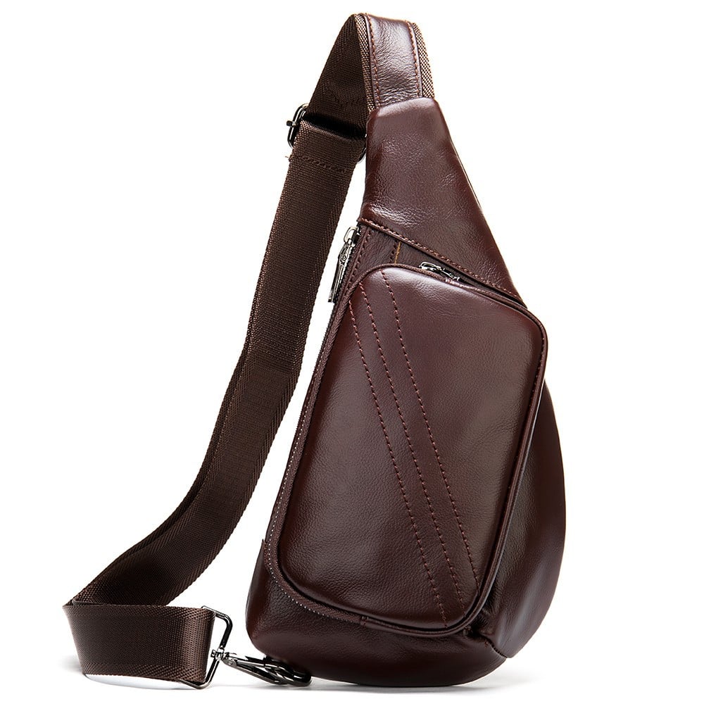 Geanta barbati, Martin GT1321, piele naturala, model maro - poza 1