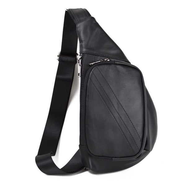 Geanta barbati, Martin GT1328, piele naturala, model negru - poza 2