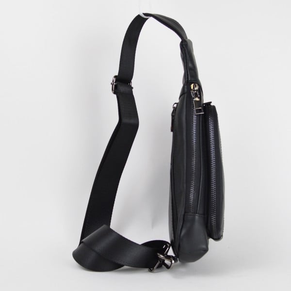 Geanta barbati, Martin GT1328, piele naturala, model negru - poza 3