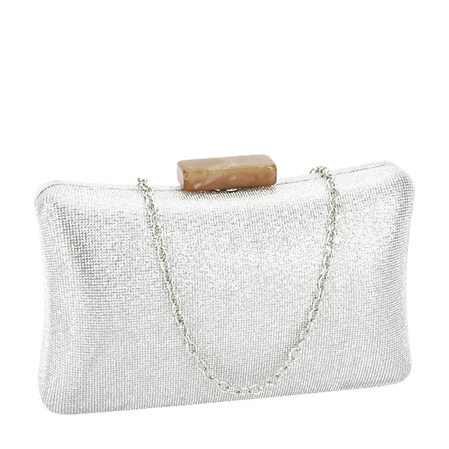 Geanta clutch argintie cu sclipici 5764 06