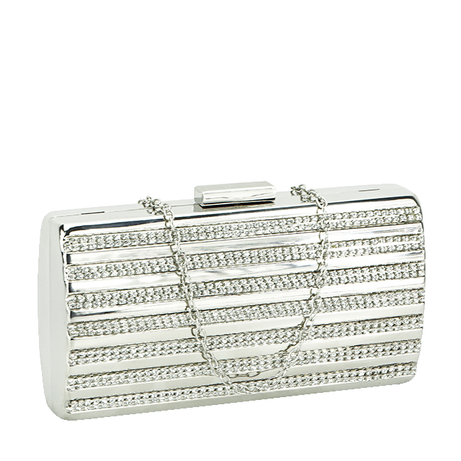 Geanta clutch argintie V-186BB 05
