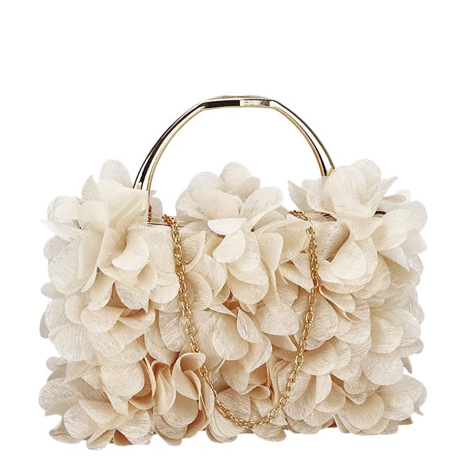 Geanta clutch bej cu model floral 3D BXQ-327 05