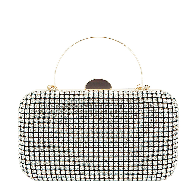 Geanta clutch cu cristale BJH-1609 03 Negru