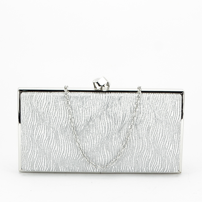 Geanta clutch cu sclipici BYH-856 05 Argintiu