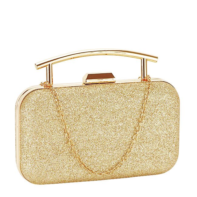 Geanta clutch cu sclipici BYH-8831 06 Auriu